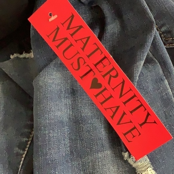 Blue Savvy Maternity Destructed Jeans New With Tags - Picture 6 of 7